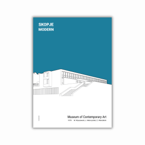 Modern Skopje: MSU Building Poster
